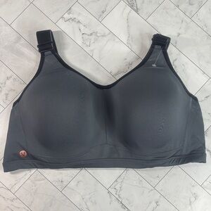NWOT Livi Active Lane Bryant Womens Sports Bra Gray UNDERWIRE 42DD